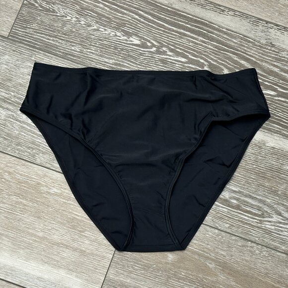 NWT NIP HILOR / AMAZON SWIMWEAR SZ 12 BLACK BIKINI / TANKINI BOTTOMS CUTE! - Picture 1 of 4